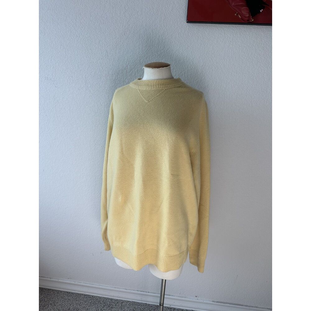 Saks Fifth Avenue Cashmere Collection Mens Yellow Sweater